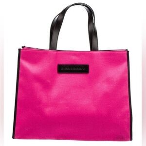 Burberry Pink Canvas Tote Bag